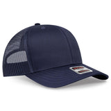 OTTO CAP 6 Panel Mid Profile Mesh Back Trucker Hat OTTO 112 - 1 Navy OSFM - Adult Hats