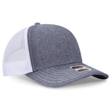 OTTO CAP 6 Panel Mid Profile Mesh Back Trucker Hat OTTO 112 - 1 Nvy/Wht OSFM - Adult Hats