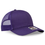 OTTO CAP 6 Panel Mid Profile Mesh Back Trucker Hat OTTO 112 - 1 Purple OSFM - Adult Hats