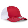 OTTO CAP 6 Panel Mid Profile Mesh Back Trucker Hat OTTO 112 - 1 Red/Red/Wht OSFM - Adult Hats
