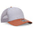 OTTO CAP 6 Panel Mid Profile Mesh Back Trucker Hat OTTO 112 - 1 Tx.Org/H.Gry/Gry OSFM - Adult Hats