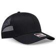 OTTO CAP 6 Panel Mid Profile Mesh Back Trucker Hat OTTO 30 - 287 Black OSFM - Adult Hats