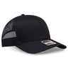 OTTO CAP 6 Panel Mid Profile Mesh Back Trucker Hat OTTO 30 - 287 Black OSFM - Adult Hats