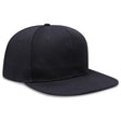 OTTO CAP 6 Panel Mid Profile Snapback Hat OTTO 125 - 1137 Black OSFM - Adult Hats