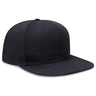 OTTO CAP 6 Panel Mid Profile Snapback Hat OTTO 125 - 1137 Black OSFM - Adult Hats