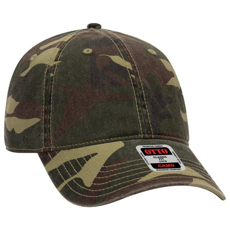 OTTO CAP Camouflage 6 Panel Low Profile Baseball Cap OTTO 103 - 713 Camo 001 OSFM - Adult Hats