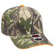 OTTO CAP Camouflage 6 Panel Low Profile Baseball Cap OTTO 71 - 602 Kha/Blk/Dk.Grn OSFM - Adult Hats