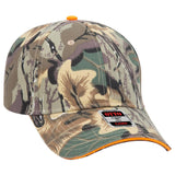 OTTO CAP Camouflage 6 Panel Low Profile Baseball Cap OTTO 71 - 602 Kha/Brn/Lt.Ol.Grn OSFM - Adult Hats