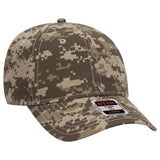 OTTO CAP Camouflage 6 Panel Low Profile Baseball Cap OTTO 78 - 353 Kha/D.Ol.Grn/D.Kha OSFM - Adult Hats