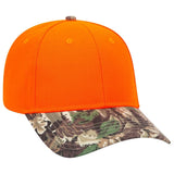 OTTO CAP Camouflage 6 Panel Low Profile Baseball Cap OTTO 78 - 353 Lt.Lod/Brn/Kly/N.Org OSFM - Adult Hats