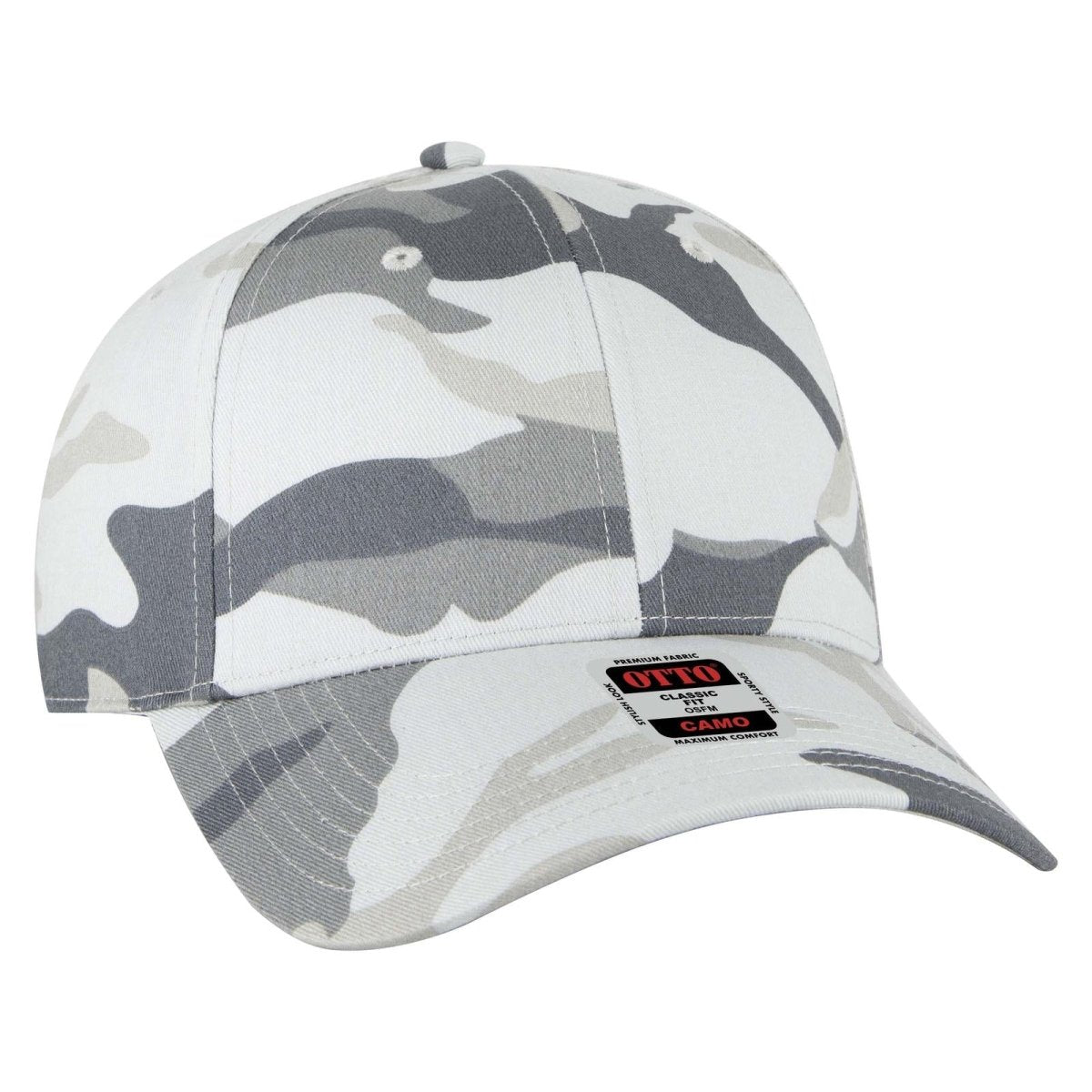 OTTO CAP Camouflage 6 Panel Low Profile Baseball Cap OTTO 78 - 353 St Gry/Gry OSFM - Adult Hats