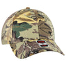 OTTO CAP Camouflage 6 Panel Low Profile Mesh Back Trucker Hat OTTO 105 - 1247 Kha/Brn/Lt.Ol.Grn OSFM - Adult Hats