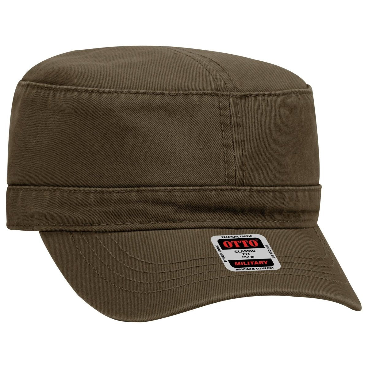 OTTO CAP Military Hat OTTO 109 - 791 Dk. Brown OSFM - Adult Hats