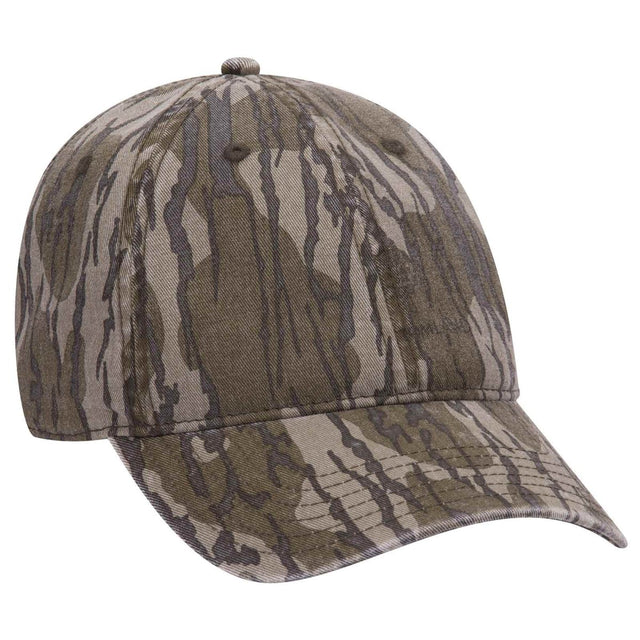 OTTO CAP Mossy Oak Camouflage 6 Panel Low Profile Dad Hat OTTO 171 - 1296 Bottomland OSFM - Adult Hats