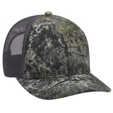 OTTO CAP Mossy Oak Camouflage 6 Panel Low Profile Mesh Back Trucker Hat OTTO 171 - 1293 Mountain Country Range/Ch.Gry OSFM - Adult Hats