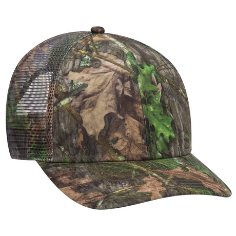 OTTO CAP Mossy Oak Camouflage Superior Polyester Twill 6 Panel Low Profile Mesh Back Trucker Hat OTTO 171 - 1292 Obsession OSFM - Adult Hats