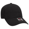 OTTO CAP "OTTO COMFY FIT" 6 Panel Low Profile Dad Hat OTTO 18 - 1282 Black OSFM - Adult Hats