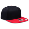 OTTO CAP "OTTO COMFY FIT" 6 Panel Pro Style Snapback Hat OTTO 125 - 1323 Red/Blk/Blk OSFM - Adult Hats
