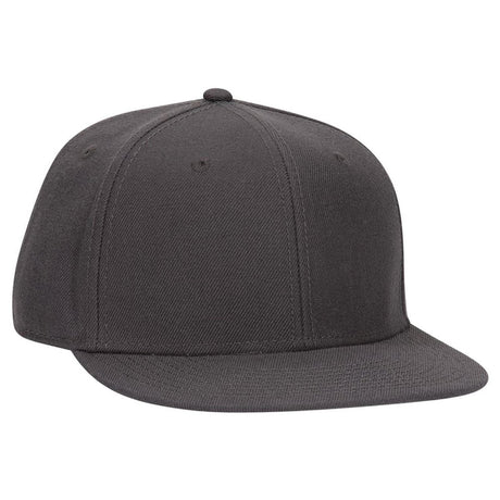 OTTO CAP "OTTO FIT" 6 Panel Mid Profile Flat Visor Baseball Cap OTTO 123 - 969 Char. Gray 7 Visors