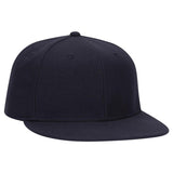 OTTO CAP "OTTO FIT" 6 Panel Mid Profile Flat Visor Baseball Cap OTTO 123 - 969 Navy 7 Visors
