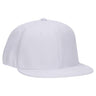OTTO CAP "OTTO FIT" 6 Panel Mid Profile Flat Visor Baseball Cap OTTO 123 - 969 White 7 Visors