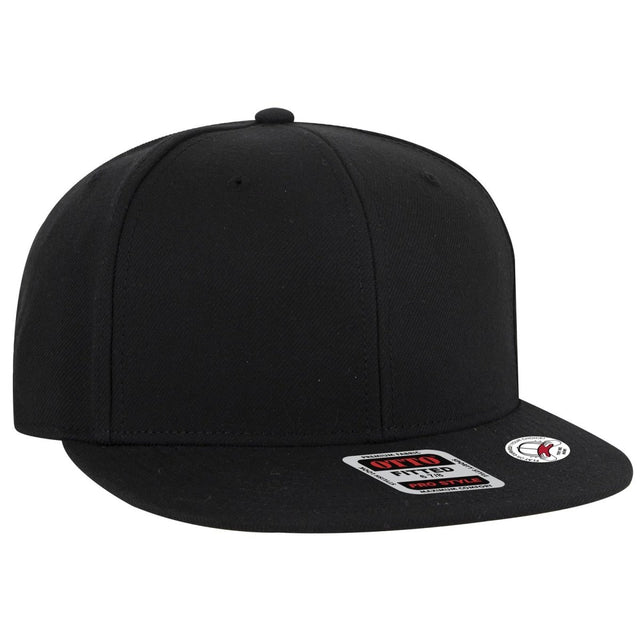 OTTO CAP “OTTO FIT” 6 Panel Pro Style Fitted Cap OTTO 5950 - 1 Black 7 3/8 Hats