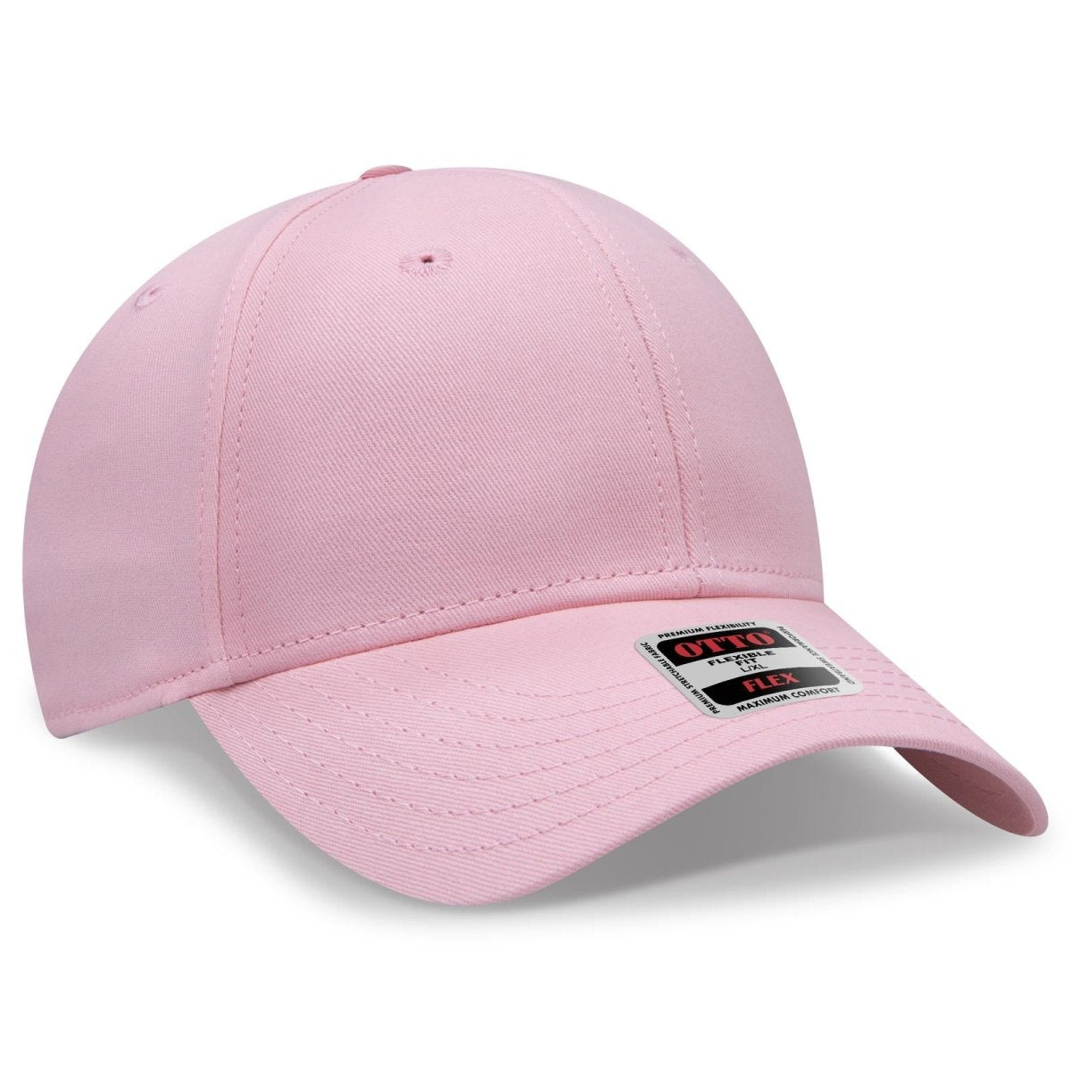 OTTO CAP "OTTO FLEX" Fitted 6 Panel Low Profile Baseball Cap OTTO 11 - 1167 Pink L/XL Hats
