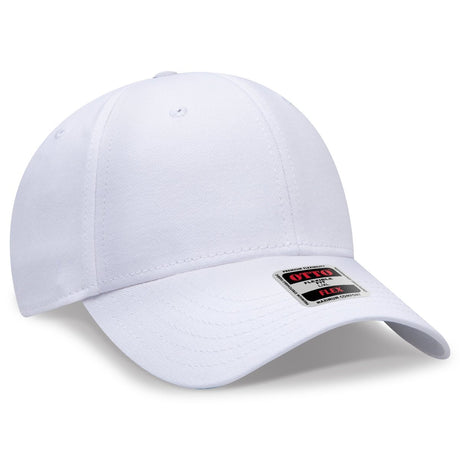 OTTO CAP "OTTO FLEX" Fitted 6 Panel Low Profile Baseball Cap OTTO 11 - 1167 White S/M Hats