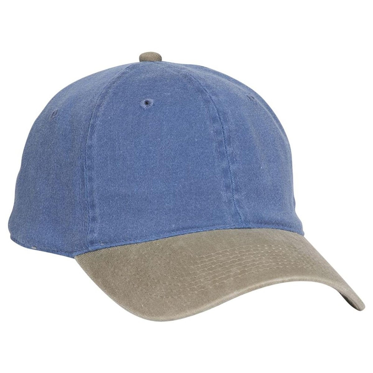 OTTO CAP "OTTO FLEX" Fitted 6 Panel Low Profile Dad Hat OTTO 10 - 271 Kha/Sk.Blu S/M Hats