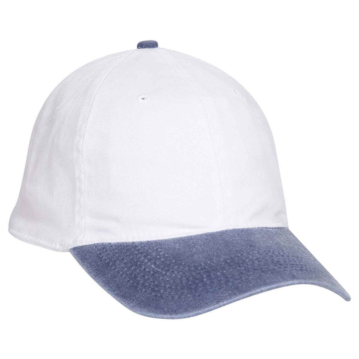 OTTO CAP "OTTO FLEX" Fitted 6 Panel Low Profile Dad Hat OTTO 10 - 271 Nvy/Wht L/XL Hats