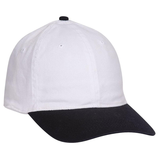 OTTO CAP "OTTO FLEX" Fitted 6 Panel Low Profile Dad Hat OTTO 10 - 275 Blk/Wht L/XL Hats