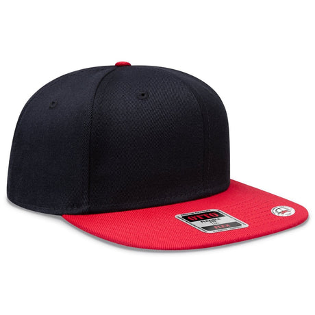 OTTO CAP "OTTO FLEX" Fitted 6 Panel Pro Style Baseball Cap OTTO 13 - 1329 Red/Blk/Blk L/XL Hats