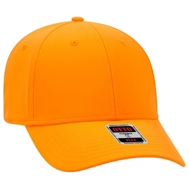 OTTO CAP "OTTO FLEX" Fitted UPF 50+ 6 Panel Low Profile Baseball Cap OTTO 11 - 1257 N. Orange L/XL Hats