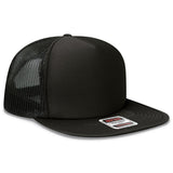 OTTO CAP "OTTO SNAP" 5 Panel High Crown Mesh Back Trucker Snapback Hat OTTO 132 - 1037 Black OSFM - Adult Hats