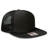 OTTO CAP "OTTO SNAP" 5 Panel High Crown Mesh Back Trucker Snapback Hat OTTO 132 - 1037 Black OSFM - Adult Hats