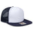 OTTO CAP "OTTO SNAP" 5 Panel High Crown Mesh Back Trucker Snapback Hat OTTO 132 - 1037 Nvy/Wht/Nvy OSFM - Adult Hats