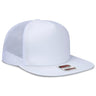 OTTO CAP "OTTO SNAP" 5 Panel High Crown Mesh Back Trucker Snapback Hat OTTO 132 - 1037 White OSFM - Adult Hats