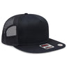 OTTO CAP "OTTO SNAP" 5 Panel Pro Style Mesh Back Trucker Snapback Hat OTTO 154 - 1124 Black OSFM - Adult Hats