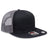 OTTO CAP "OTTO SNAP" 5 Panel Pro Style Mesh Back Trucker Snapback Hat OTTO 154 - 1124 Blk/Blk/Ch.Gry OSFM - Adult Hats