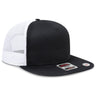 OTTO CAP "OTTO SNAP" 5 Panel Pro Style Mesh Back Trucker Snapback Hat OTTO 154 - 1124 Blk/Blk/Wht OSFM - Adult Hats