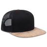 OTTO CAP "OTTO SNAP" 5 Panel Pro Style Mesh Back Trucker Snapback Hat OTTO 154 - 1174 Cork/Blk OSFM - Adult Hats
