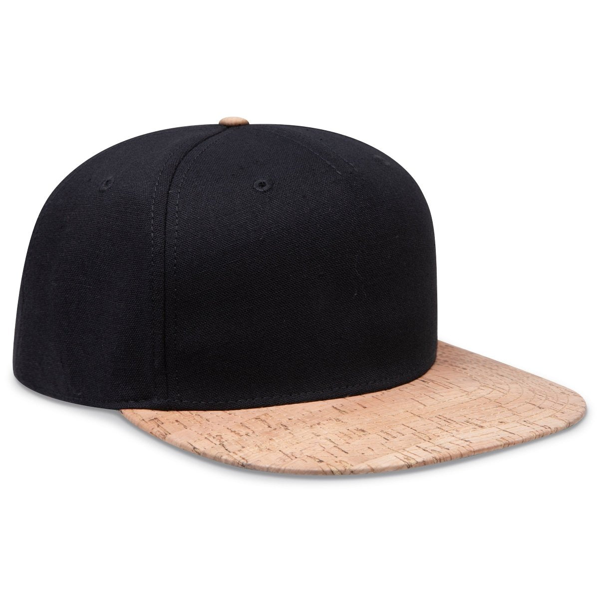 OTTO CAP "OTTO SNAP" 5 Panel Pro Style Snapback Hat OTTO 158 - 1176 Cork/Blk OSFM - Adult Hats