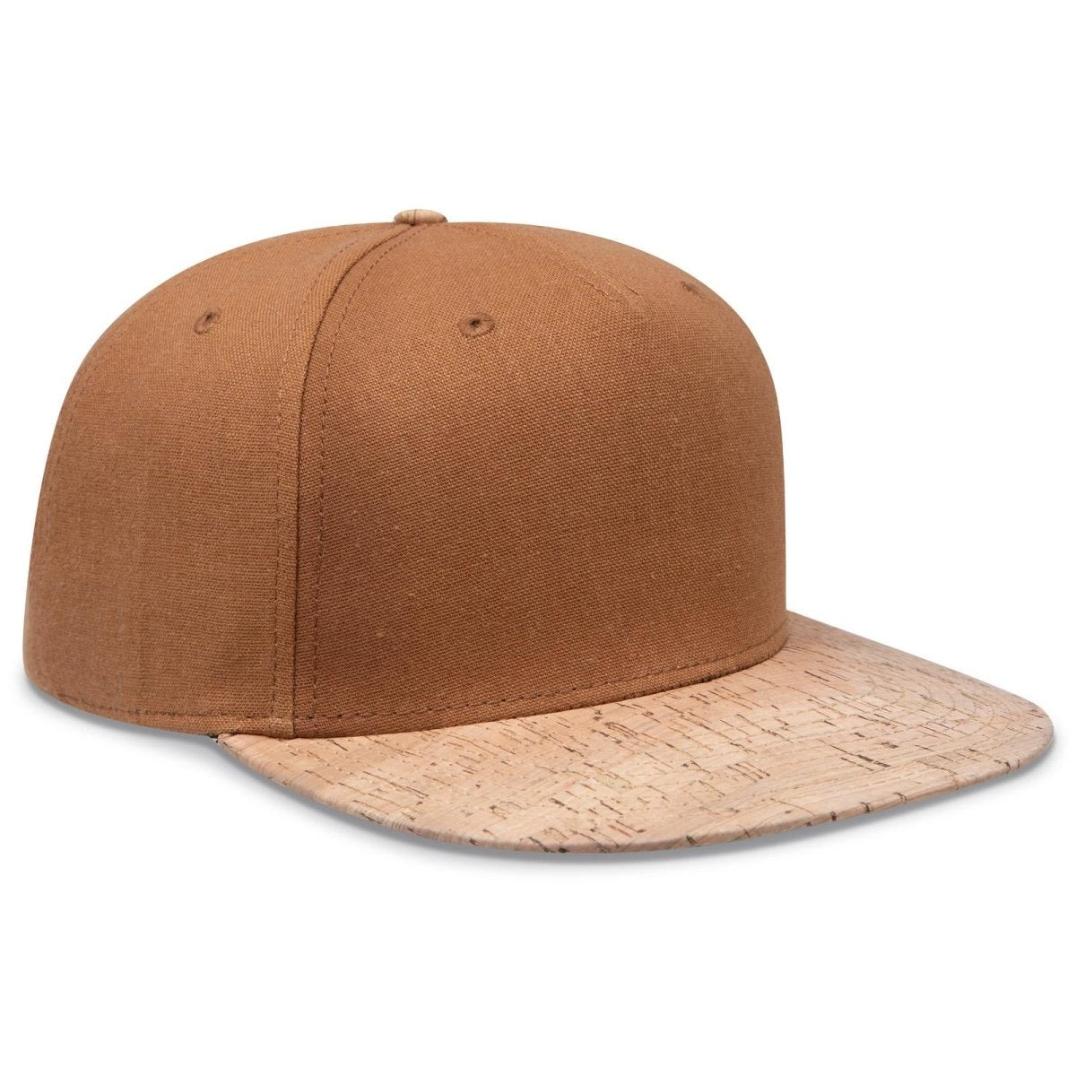 OTTO CAP "OTTO SNAP" 5 Panel Pro Style Snapback Hat OTTO 158 - 1176 Cork/Cy Brn OSFM - Adult Hats
