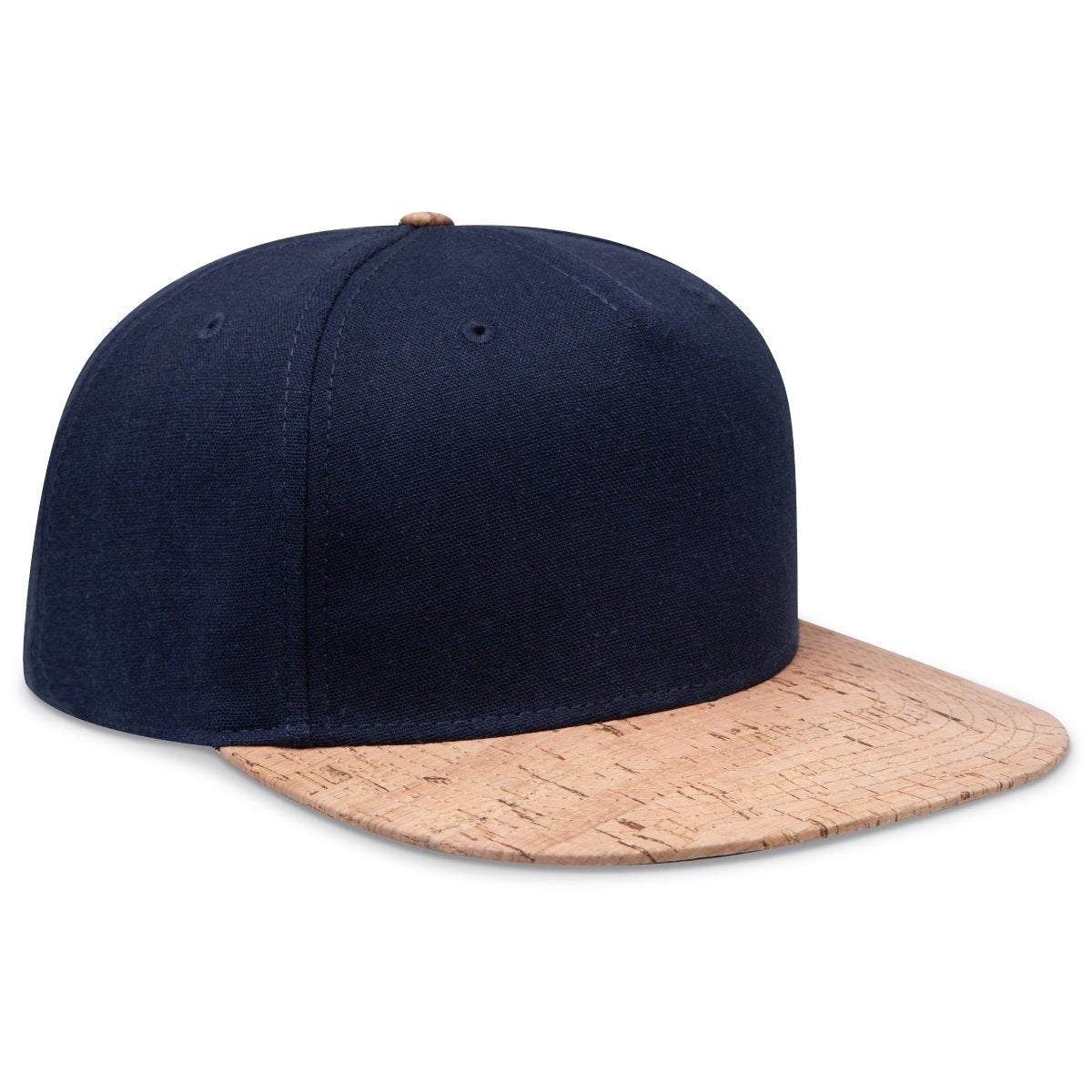 OTTO CAP "OTTO SNAP" 5 Panel Pro Style Snapback Hat OTTO 158 - 1176 Cork/Nvy OSFM - Adult Hats