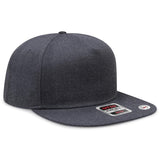 OTTO CAP "OTTO SNAP" 5 Panel Pro Style Snapback Hat OTTO 158 - 1176 Heath. Black OSFM - Adult Hats