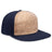 OTTO CAP "OTTO SNAP" 5 Panel Pro Style Snapback Hat OTTO 158 - 1176 Nvy/Cork/Nvy OSFM - Adult Hats
