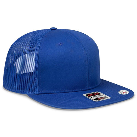 OTTO CAP "OTTO SNAP" 6 Panel Pro Style Mesh Back Trucker Snapback Hat OTTO 141 - 1070 Royal OSFM - Adult Hats