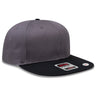 OTTO CAP “OTTO SNAP” 6 Panel Pro Style Snapback Hat OTTO 125 - 1038 Blk/Ch.Gry/Ch.Gry OSFM - Adult Hats