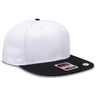 OTTO CAP “OTTO SNAP” 6 Panel Pro Style Snapback Hat OTTO 125 - 1038 Blk/Wht/Wht OSFM - Adult Hats