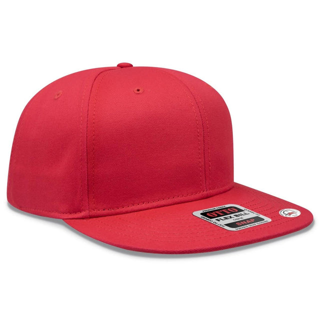 OTTO CAP “OTTO SNAP” 6 Panel Pro Style Snapback Hat OTTO 125 - 1038 Red OSFM - Adult Hats